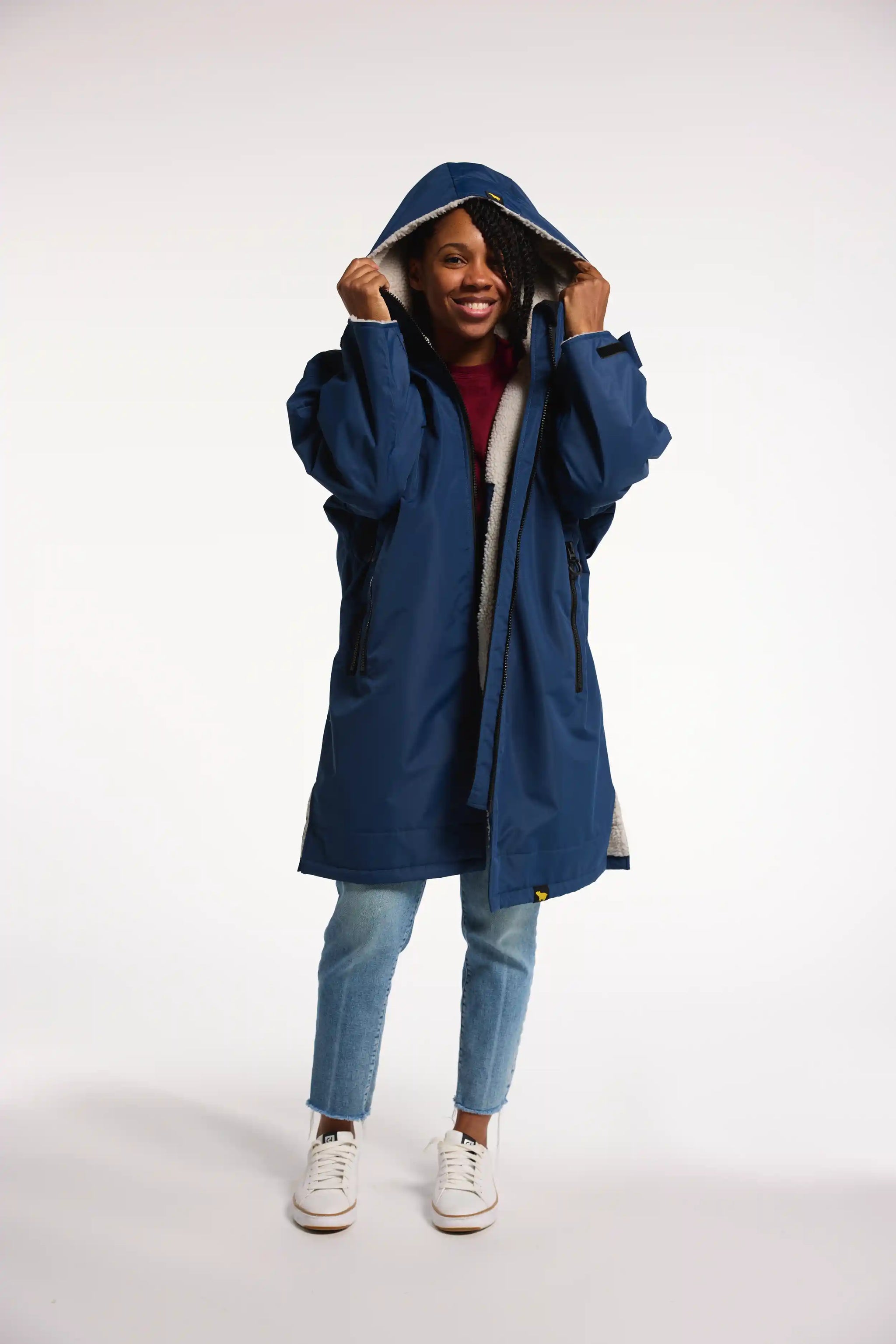 Women's Blue Oversized Winter Coat | Waterproof & Windproof Women's Blue Oversized Winter Coat | Waterproof & Windproof