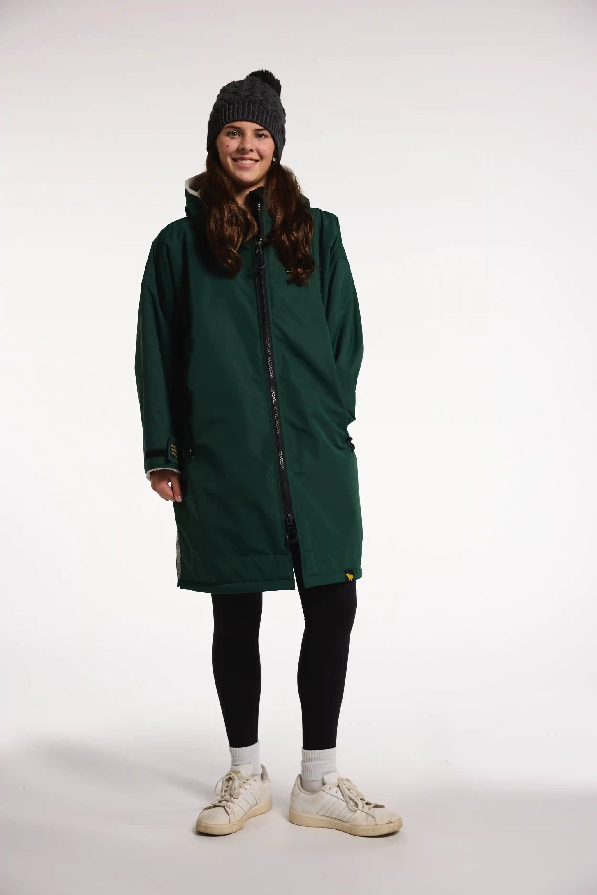 Women's Loden Green Oversized Winter Coat | Waterproof & Windproof
