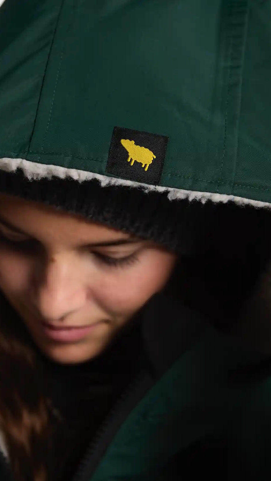 Women's Loden Green Oversized Winter Coat | Waterproof & Windproof