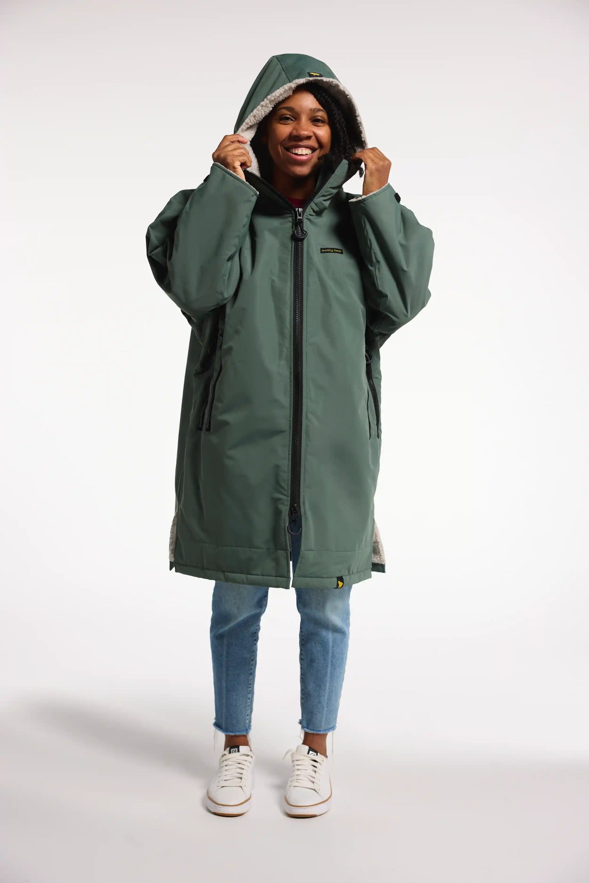 Women's Moss Green Oversized Winter Coat | Waterproof & Windproof Women's Moss Green Oversized Winter Coat | Waterproof & Windproof