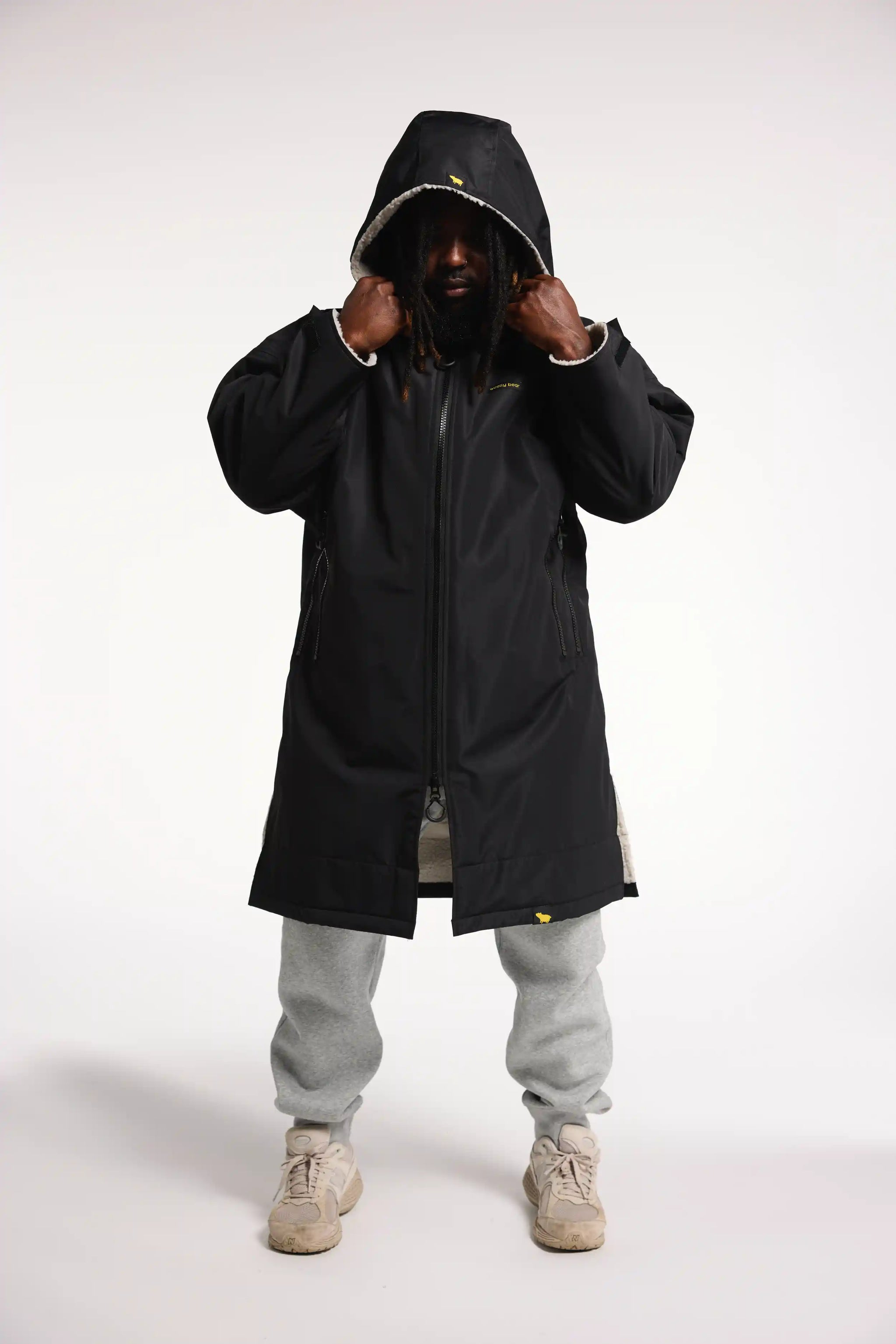 Men's Black Oversized Winter Coat | Waterproof & Windproof