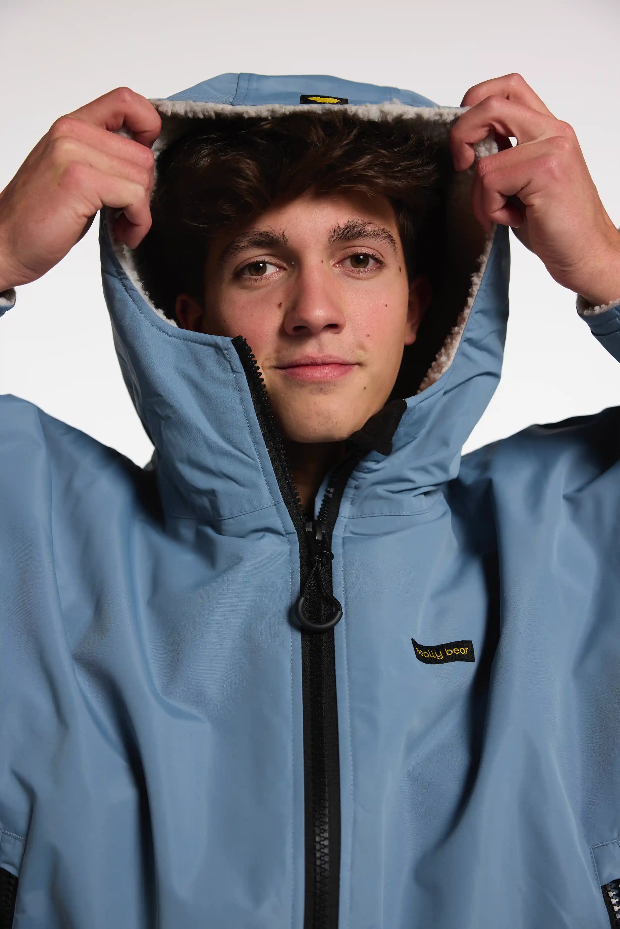 Men's Dusty Blue Oversized Winter Coat | Waterproof & Windproof