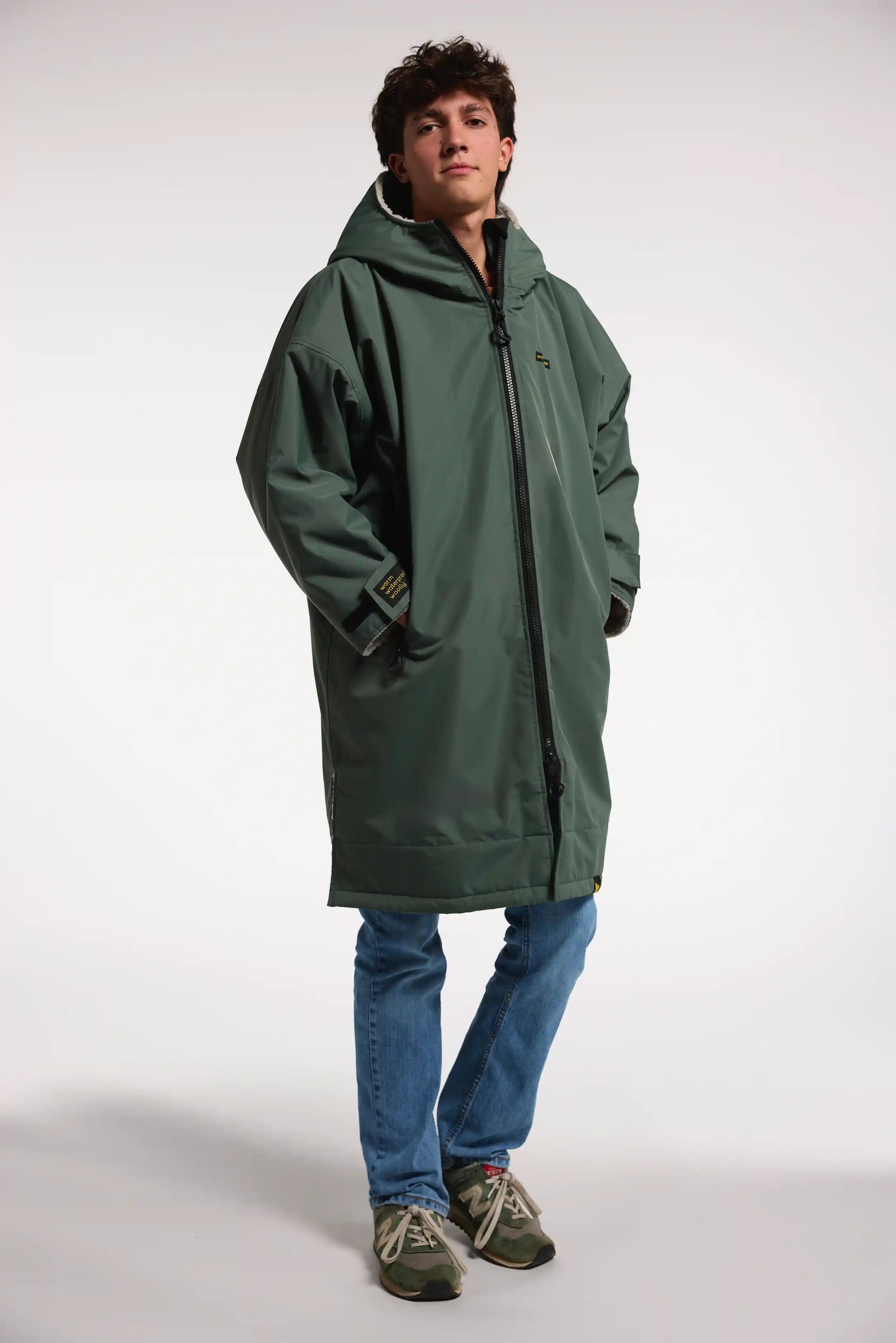 Men's Moss Green Oversized Winter Coat | Waterproof & Windproof
